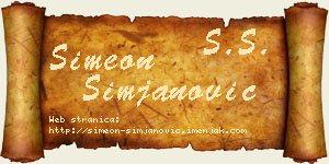 Simeon Simjanović vizit kartica